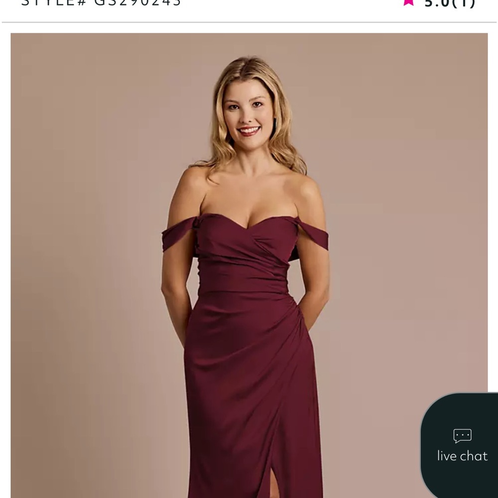 Elegant Off-Shoulder Wine Colored Dress